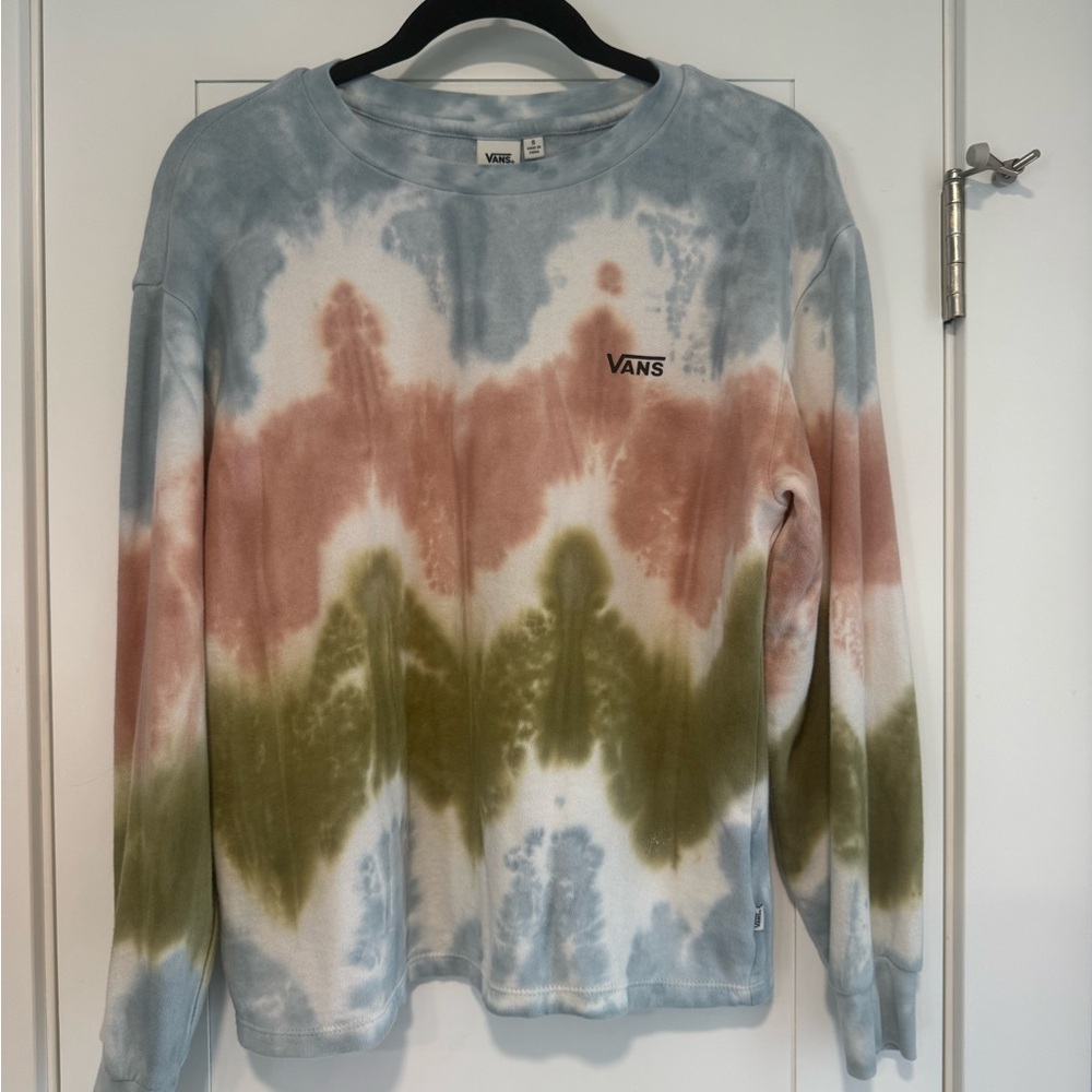 Vans Blue and Green Tie-Dye Crewneck Sweater